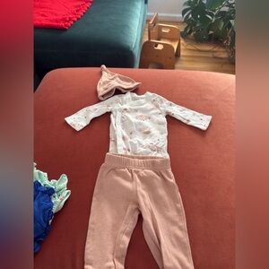 Carter's Striped Baby Outfit in Soft Pink